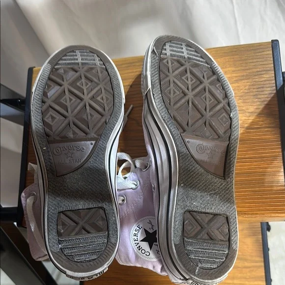 Lavender Converse High-Top Sneakers - Picture 4 of 5